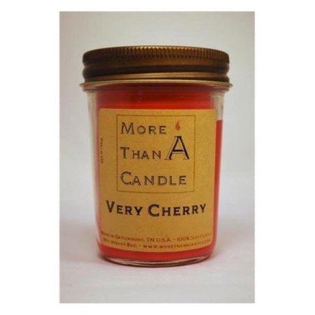 MORE THAN A CANDLE More Than A Candle VCY8J 8 oz Jelly Jar Soy Candle; Very Cherry VCY8J